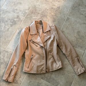 Blank NYC Beige Leather Jacket